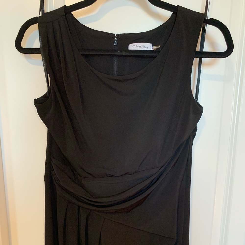 Calvin Klein Black Sleeveless Jersey Gown Size 10